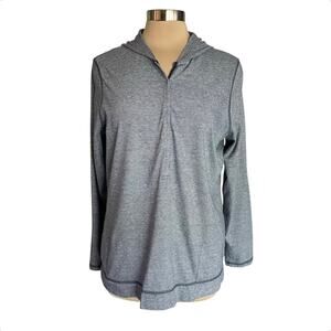Eddie Bauer Lightweight Hooded Knit Pullover Top Size XL Gorpcore Camping Hiking